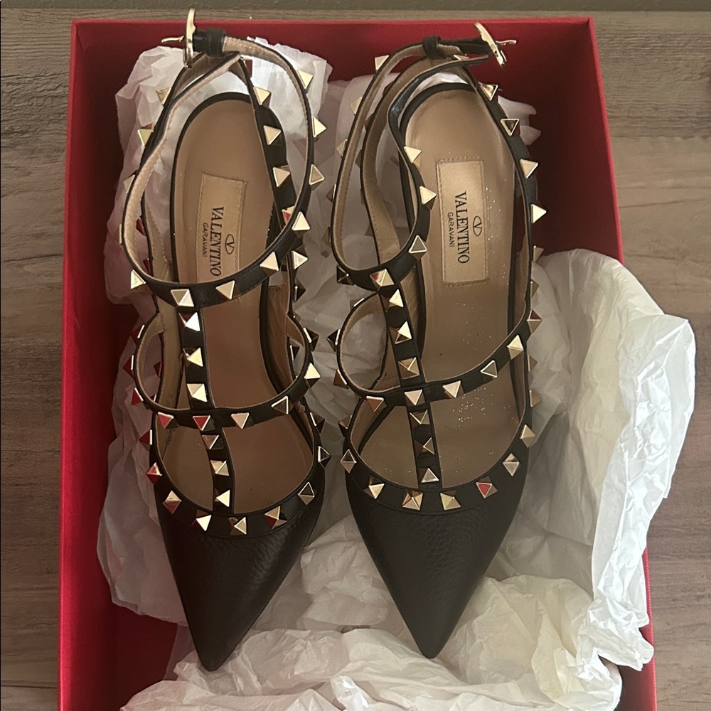 Valentino Black Studded Heels